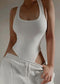 Sleeveless Knit Bodysuit Hot Summer Sexy Bodycon Off Shoulder Halter Tops Casual Street Bodice For Women ClubWear