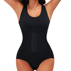 Bodysuit Shapewear with Belt Women Tummy Control Fajas Body Shaper Waist Trainer Slimming Cincher Corset Tops Gym Belly Trimmer