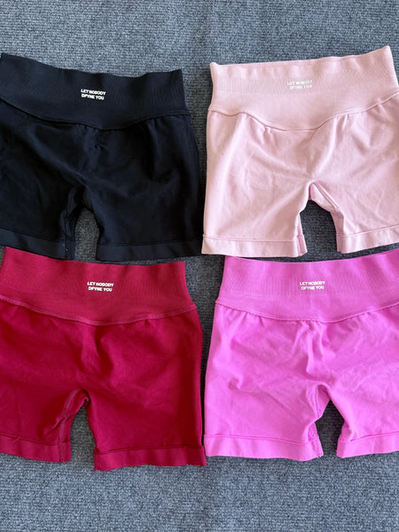 Impact Shorts with Logo Women Seamless Yoga Shorts Scrunch Bum Gym Shorts Workout Biker Short Fitness